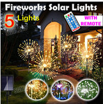 5 in 1 Fireworks LED Solar Fairy String Remort Controlled Lights Set for $53.97 @ Smilees eBay