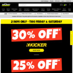 25% off Batteries and Engine Oils, 30% off Kicker Car Audio @ Autobarn