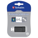 Verbatim 64GB PinStripe USB Flash Drive - Black $35.99 Shipped IT'S BACK!