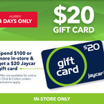 Spend Minimum $100 in-Store & Get a $20 Jaycar Gift Card @ Jaycar