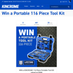 Win a 116 Piece Portable Toolkit from Kincrome