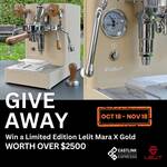 Win a Limited Edition Lelit Mara X Gold Coffee Machine Valued over $2,500 from Eastlink Espresso + Lelit