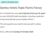 9x Qantas Points Per $1 Spent @ Qantas Hotels