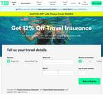 12% off Travel Insurance @ Travel Insurance Direct