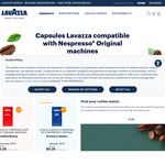 25% off Nespresso Compatible Coffee Capsules (e.g. 30 Qualita Rossa for $14.63) + $10 Shipping ($0 with $60 Order) @ Lavazza