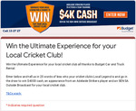 Win $4000, SEN SA outside Broadcast at Cricket Club of Choice, Appearance from a Adelaide Strikers Player from SEN