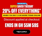 Buy 3 or More Eligible Items Online, Get 20% off + Delivery ($0 C&C/ in-Store/ $130 Order) @ Supercheap Auto