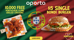 Free Whole Chicken (First 50 Per Store) & $5 Bondi Burgers (All Day) @ Oporto (Excludes SA, Highpoint, Griffith, Airport Stores)