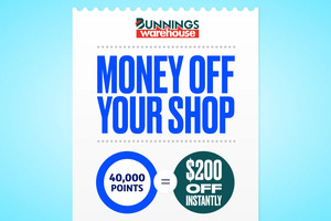 Redeem 2,000 Flybuys Points for $10 off at Bunnings (up to $200 off Per Transaction) @ Flybuys