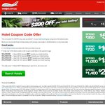 Webjet hotels - Various Discount Codes. up to $200 off, Some Hotels Excluded