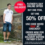 Ed Harry 50% off 2nd Item + Free Delivery