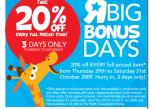 Toys R Us 20% OFF Full Priced Items - Thursday 29th to Saturday 31st Oct
