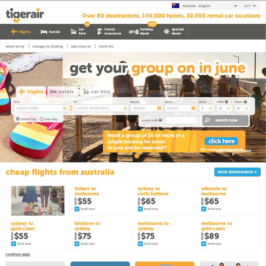 Tigerair light cheap fare baggage