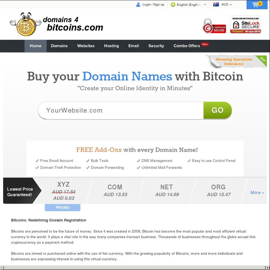domains 4 bitcoins