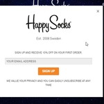 Happy Socks - Sign up and Get 10% off on First Order