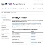 Transport Canberra: Free Public Transport on Christmas Day 25/12