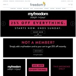 Freedom 25% off till Sunday (MyFreedom Membership Required)