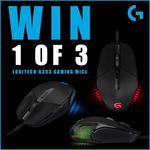 Win 1 of 3 Logitech G303 Daedalus Apex RGB Gaming Mice Worth $75 from Mwave