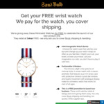 Get Your FREE Wrist Watch We Pay for The Watch, You Cover Shipping