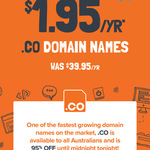 New .co Domain Names for $1.95 (First Year Only) @ VentraIP