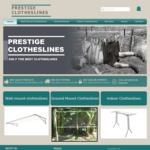 Winter Sale 25% off Already Reduced Prices - Clotheslines from $120 Delivered @ Prestige Clotheslines