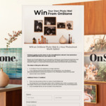 Win an Onstone Photo Wall & 1 Hour Photoshoot Worth $1800 from OnStone (VIC)