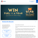 Win a Share of 18909 Woolworths Points/StarCash Prizes from Caltex