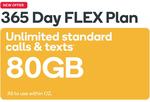Kogan Mobile 365 Days Flex Plans - 80 GB ($150), 158 GB ($205), 243 GB ($275) 486 GB ($335)