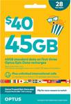 Optus $15 for $40 Sim (10GB/42 Day Expiry) @ Woolworths