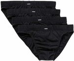 Bonds Men's Underwear Cotton Action Brief (4 Pack, Black, Size XXL/XL/L) $12 + Delivery ($0 with Prime/ $39 Spend) @ Amazon AU