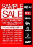 Mossimo/Diesel/Mooks is Having a Huge Sample Sale This Weekend and Next Weekend. Port Melbourne