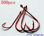 500X High Quality Long Shank Baitholder Fishing Hooks RED Size 8#, Fishing Tackle $33.90 Shipped @ Bait Tackle Direct