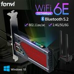 Fenvi FV-AXE3000 Wi-Fi 6E AX210 Bluetooth 5.2 Wireless PCI Express Network Card Adapter US$40.76 (~A$53.31) Shipped @ AliExpress