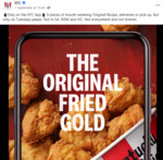 9 Pieces Fried Chicken for $9.95 on Tuesdays (Excludes NSW, VIC & SA) @ KFC (App Required)