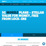 5G Mobile SIM Only Plan 80GB $40/Month for First 6 Months ($50/M Ongoing) + $10 SIM Activation Fee @ Spintel