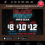Value Pizza $8, Traditional Pizza $10, Premium Pizza $12 Delivered (No Min Spend) @ Domino's (via App, until 5pm)