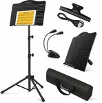 Donner DMS-1 Sheet Music Stand Folding Travel Metal Music Stand With Carrying Bag $29.99 Delivered @ Donner Music