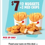 12 Nuggets and 2 Medium Chips $7 @ Hungry Jack's via App (Pick up Only)