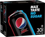 Pepsi Max, Pepsi & Solo 30x 375ml Cans $18 ($16.20 S&S) + Delivery ($0 with Prime/ $39 Spend) @ Amazon AU