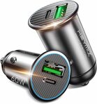 Heymix (2 Pack) 60W Car Charger $21.24 + Delivery ($0 with Prime/ $39 Spend) @ YESDEX Amazon