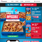 50% off (via App, Excludes Value, Value Max, Melbourne Range, Minis & Pastas, Selected Stores) @ Domino’s