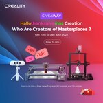 Win a Laser Engraver, 3D Scanner and 3D Printer from Creality