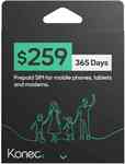 Konec (Telstra Network) Long Life 365 Days SIM 259GB Data $240 Delivered @ Auditech