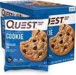 Quest Nutrition Protein Cookies Box of 12 (Chocolate Chip), $27 ($24.30 S&S) + Delivery ($0 Prime / $39 Spend) @ Amazon AU