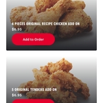 [Hack] 4x Pieces Original Recipe $6.95, 5x Tenders with 2 Dipping Sauces $6.95 @ KFC (App Required)