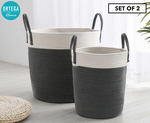 [OnePass] Set of 2 Ortega Home Cotton Rope Storage Basket with Handles $12.59 Delivered @ Catch