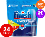 Finish Powerball Power All in One Dishwashing Tablets Lemon Sparkle 24pk $6 (Was $9.60) + Delivery ($0 with OnePass) @ Catch