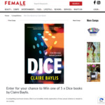 Win One of 5x Dice Books by Claire Baylis from Female