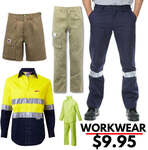 Workwear Pants, Jeans, Hi Vis Shirts, Cargo Pants, Cargo Shorts $9.95 + Delivery ($0 with $59 Spend) @ South East Clearance