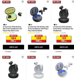LG Tone Free T90 $199, LG Tone Free TF8Q $184, LG Tone Free FP5A $99 and More + Delivery ($0 C&C/in-Store) @ JB Hi-Fi